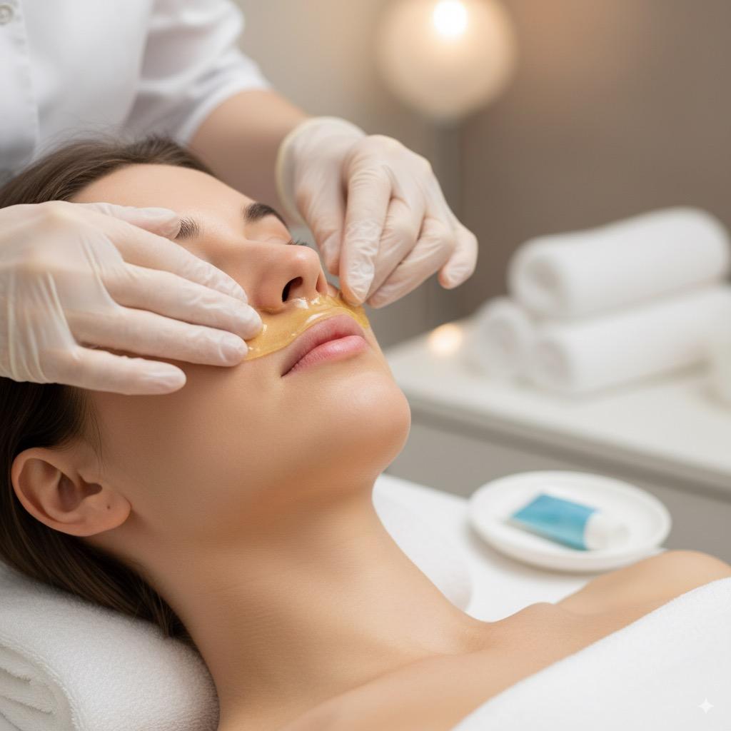 Depilación labio superior con cera